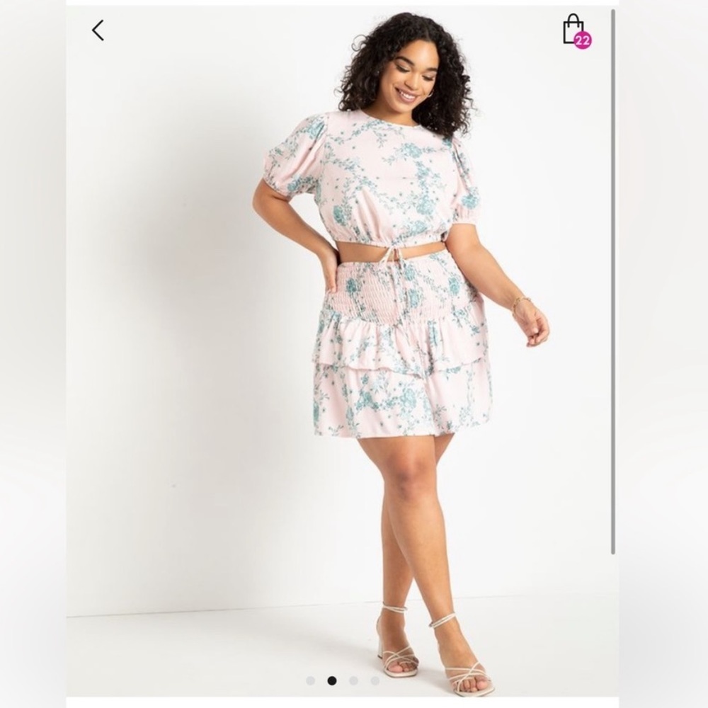 Eloquii 2 Piece Set- A Fine Romance- Size 14 Top Size 16 Skirt